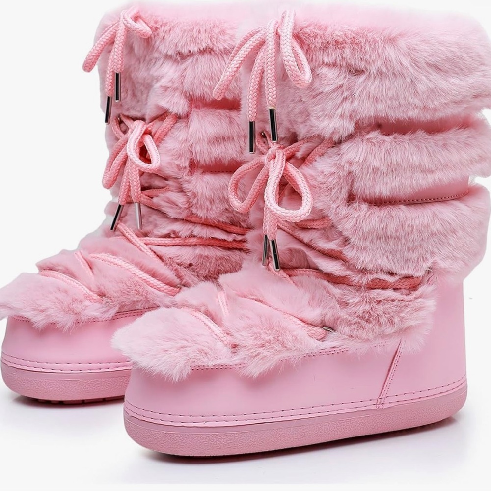 Fuzzy Fur Snow Boots